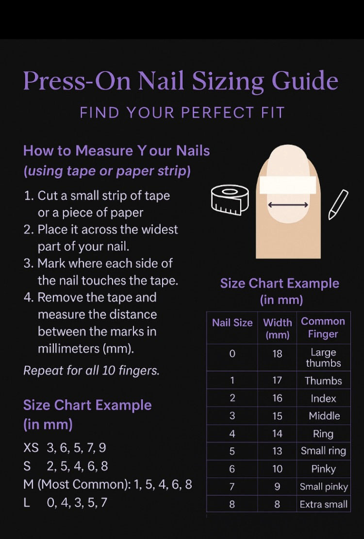 Press On Sizing Guide